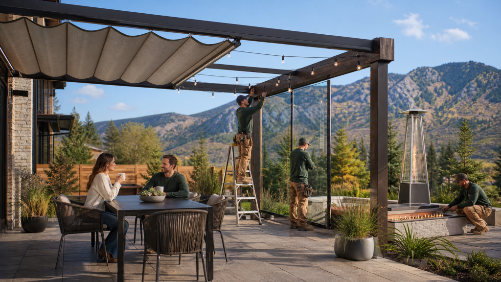 All-Day Outdoor Living in Colorado: Coffee, Shade, Wind, Lights, Heat