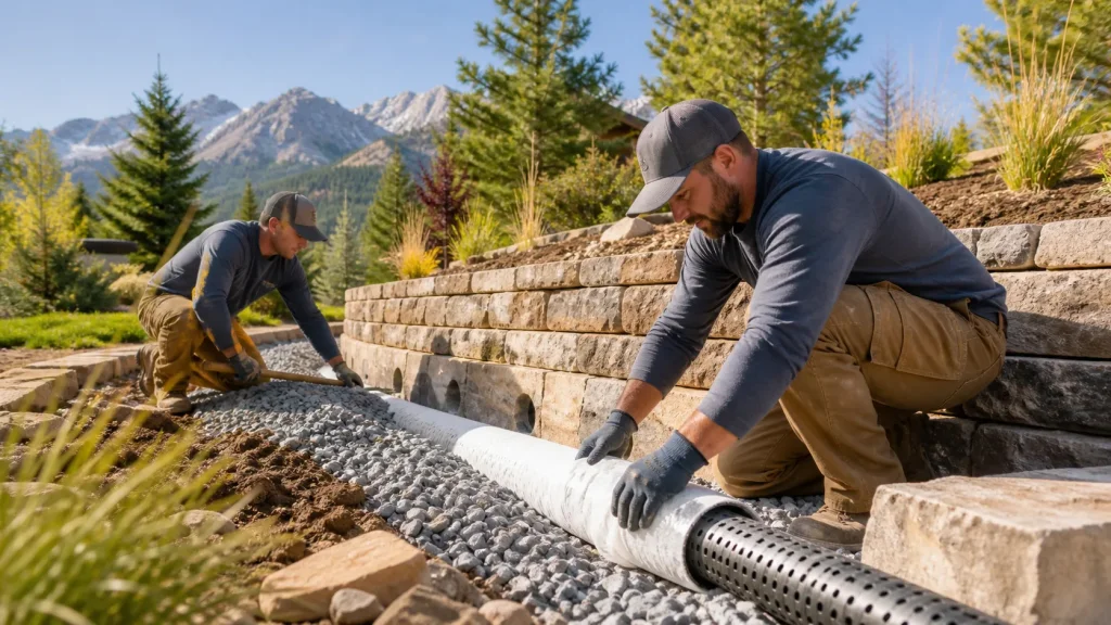 Retaining Wall Drainage Design in Colorado: Weep Holes and Drain Tile