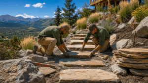 Solving Stone Walkway Issues in Colorado’s Steep Yards