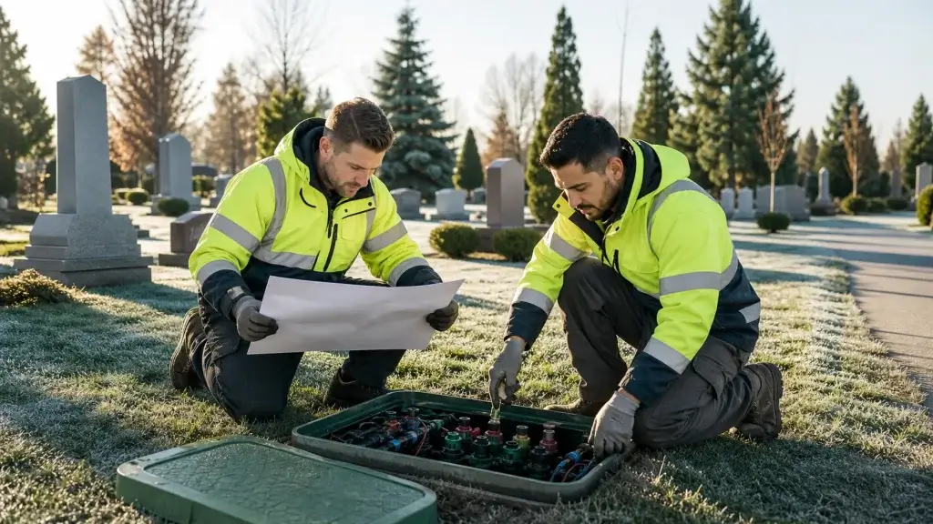 Cold-Season Sprinkler System Planning for Monument Yards