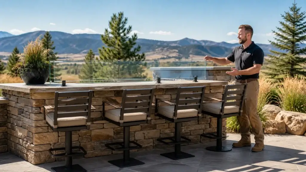 Wind-Smart Outdoor Bars for Monument Colorado Backyards